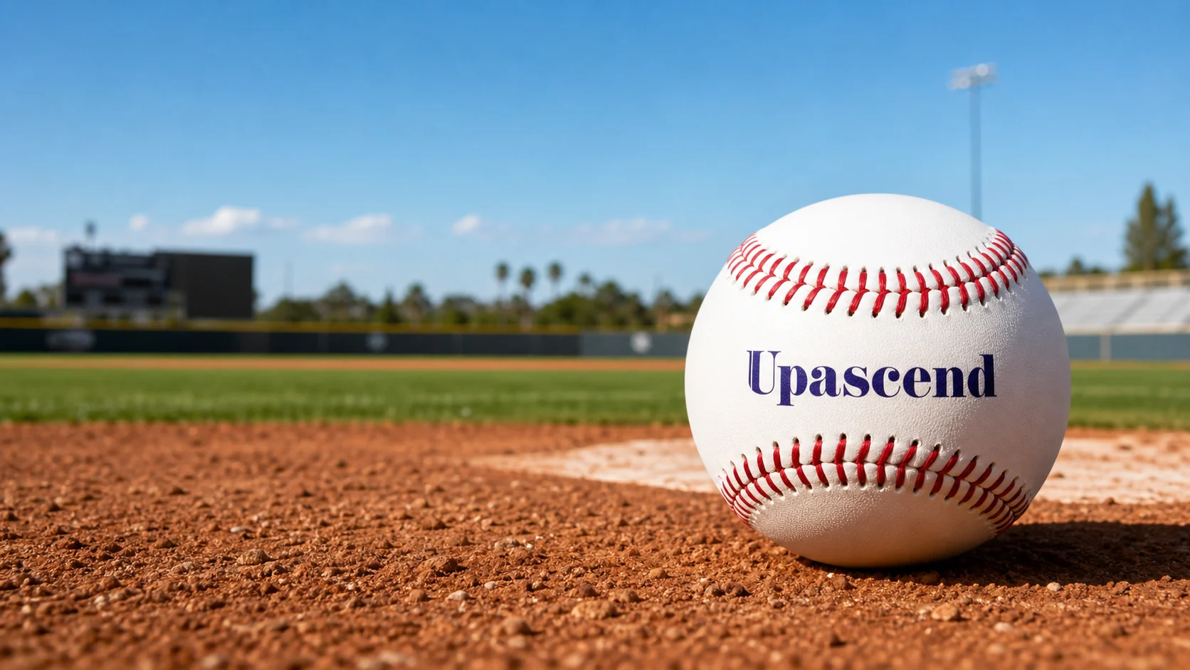 Upascend baseball on a sunny baseball field